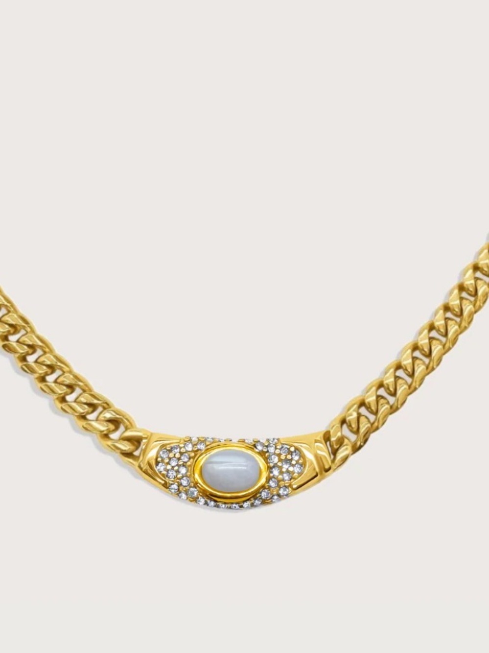 Raena Mother-of-Pearl Gold Chain Necklace